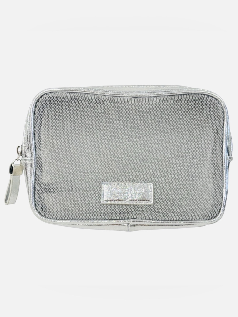 Victoria’s Secret Makeup Bag Silver Mesh - Picture 2 of 7